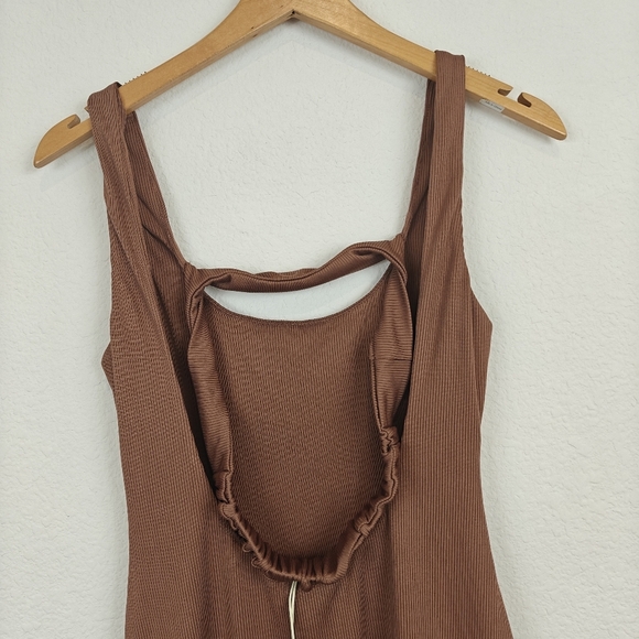 Camila Coelho NWT Minikleod Kennedy Cutout Ribbed Mini Dress In Brick Mauve XS - Picture 7 of 8